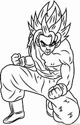 Goku Coloring Pages Son Dbz Dragon Ball Easy Drawing Super Dragonball Color Printable Manga Anime Kids Print Getcolorings Search Clipartmag sketch template