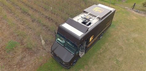 ups tests residential delivery  drone launched  atop package car air cargo