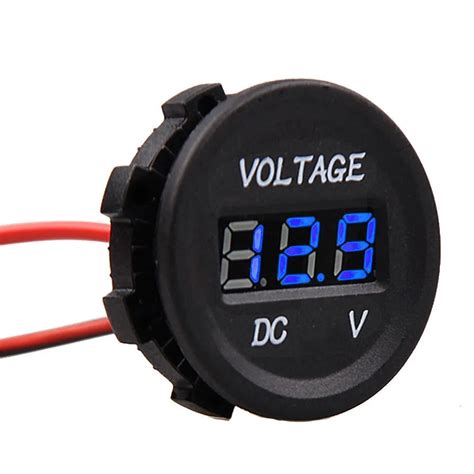 led digital voltmeter bule led car gauge measure dc    voltage short circuit protection