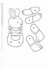 Pantin Lapin Gabarit Malvorlagen Recreaction Ostern Nounou Puppets Verinha Bunny Hase Hampelmann Avril sketch template