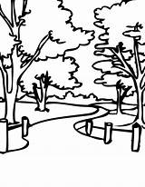 Park Coloring Pages Bench Colouring Color Printable Clipart Getcolorings Neighborhood Library Popular Book Illustration sketch template