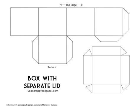 printable box  lid template printable templates