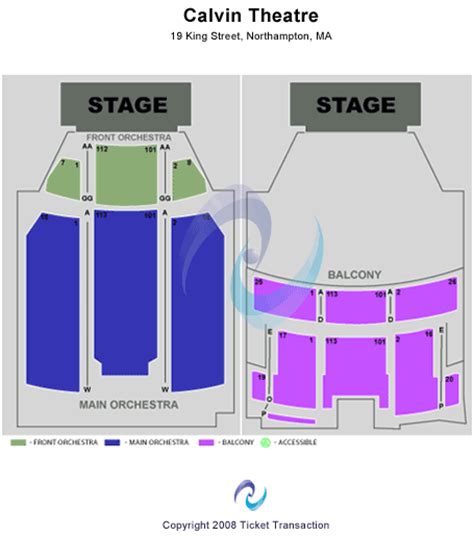 calvin theatre seating chart