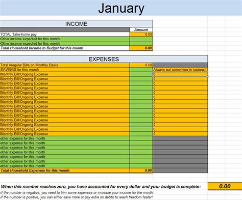 monthly budget template  bi weekly pay  template