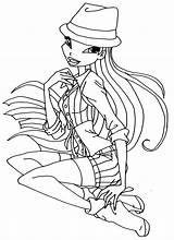 Winx Musa Coloring Pages Club Season Awesome Linear Getdrawings Getcolorings Categories sketch template