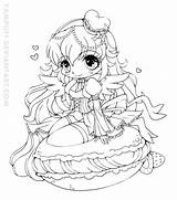 Coloring Pages Chibi Girls Yampuff Food Girl Anime Choose Board Disney sketch template