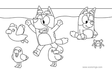bluey coloring pages printable xcoloringscom