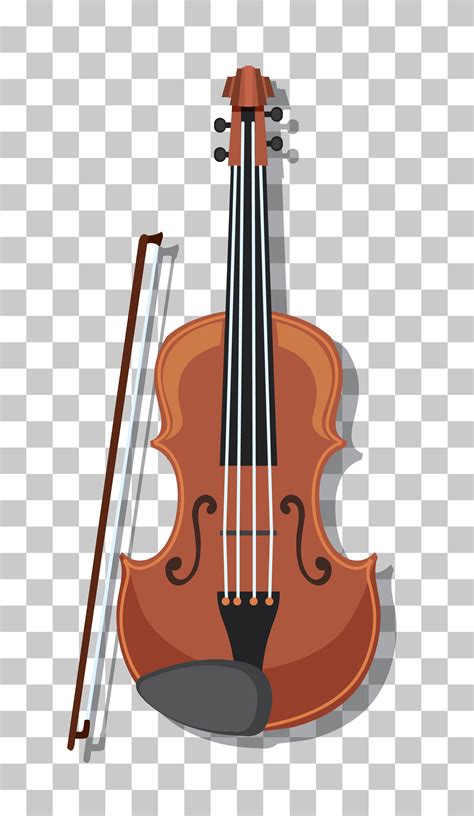 classic violin isolated  transparent background  vector art  vecteezy