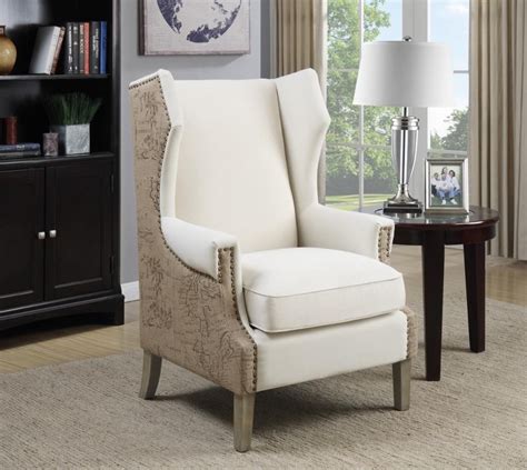 accents chairs traditional cream accent chair  vintage print