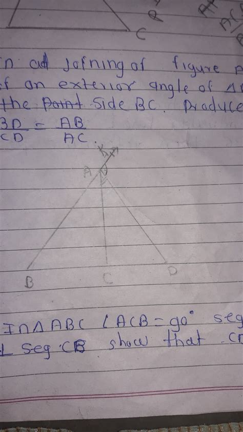 Adjoining Figure Ad Is Bisector Of An Exterior Angle Of