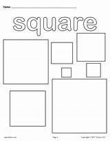 Coloring Squares Square Shape Pages Shapes Color Worksheet Toddlers Practice Triangles Preschoolers Kindergartners Includes Multiple Perfect Supplyme Example sketch template