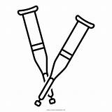 Muletas Crutches Crutch Ultracoloringpages sketch template