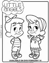 Little Angels Coloring Pages Color Print Series Hellokids sketch template