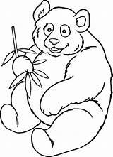 Panda Bear Coloring Cute Pages Kids Gambar Mewarnai sketch template