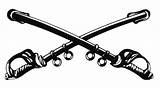 Cavalry Clipart Sabers Crossed Cross Cav Calvary Sabres Army Clip Cliparts Combat Clipground Insignia Branch Flag American sketch template