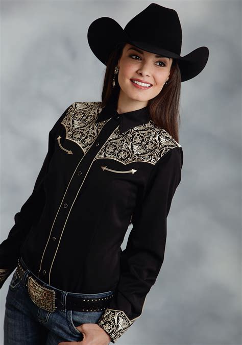 womens western shirt filigree