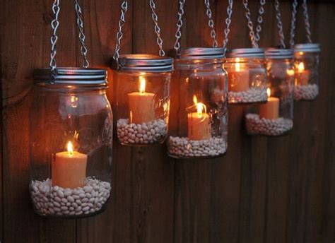 jampotjes als waxine houders mason jar luminaries mason jar lanterns mason jar sconce hanging
