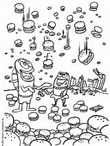 Krabby Patties Raining Patty Trickfilmfiguren Comic Sponge Malvorlage sketch template