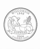 Wisconsin Quarter Coloring State Pages States Usa Printables Wi Go Flag Forward Quarters Facts Print Next Back Book Choose Board sketch template