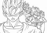 Pages Coloring Dragon Ball Goku Saiyan Super Getcolorings Dbz sketch template