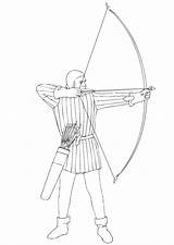Coloring Archery Large sketch template