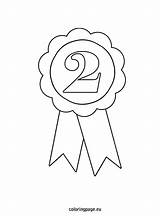 Place 2nd Medal Rosette Coloring Reddit Email Twitter Coloringpage Eu sketch template