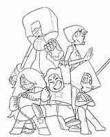 Steven Universe Gems Crystal Coloring Pages Drawings Lineart Peridot Printable Deviantart Sapphire Easy Gem Choose Board Ships sketch template
