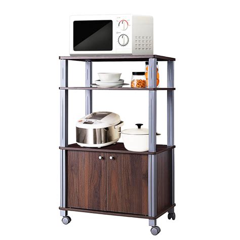 topbuy  tier display shelf microwave stand cabinet  rolling wheel ebay