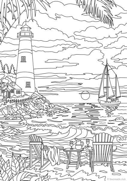 printable beach coloring pages  adults coloring pages
