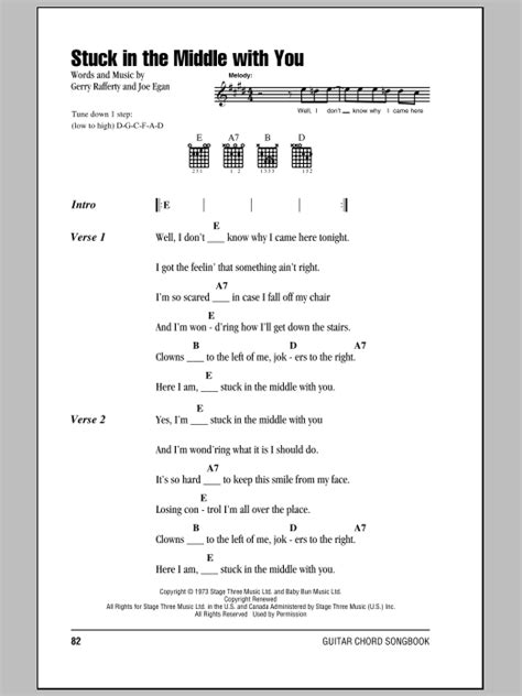 Stuck In The Middle With You Sheet Music Stealers Wheel