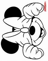 Minnie Coloring Mouse Pages Covering Eyes Bow Disneyclips Disney Games Fun Funstuff sketch template