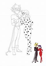 Miraculous Ladybug Coloriage Coloring1 Amoureux Sheets sketch template