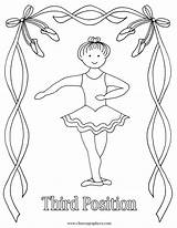 Ballet Coloring Pages Ballerina Printable Kids Dance Nutcracker Positions Fairy Plum Sugar Position Third Angelina Princess Drawing Color Sheet Colouring sketch template