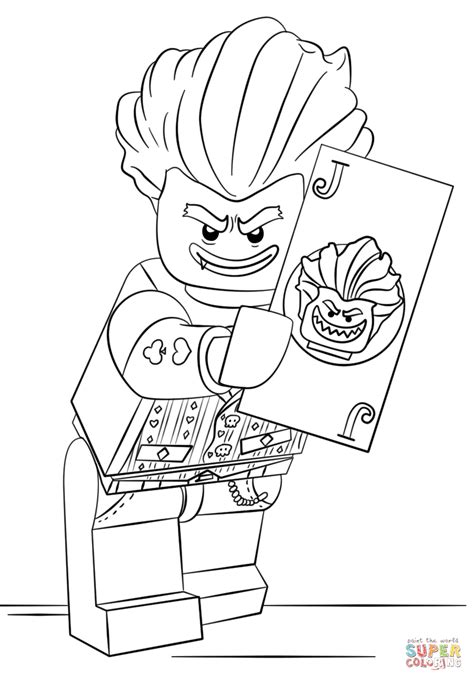 lego arkham asylum joker coloring page  printable coloring pages