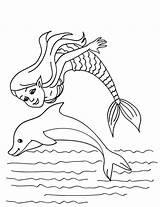 Dolphin Dibujos Mermaid Jumping sketch template