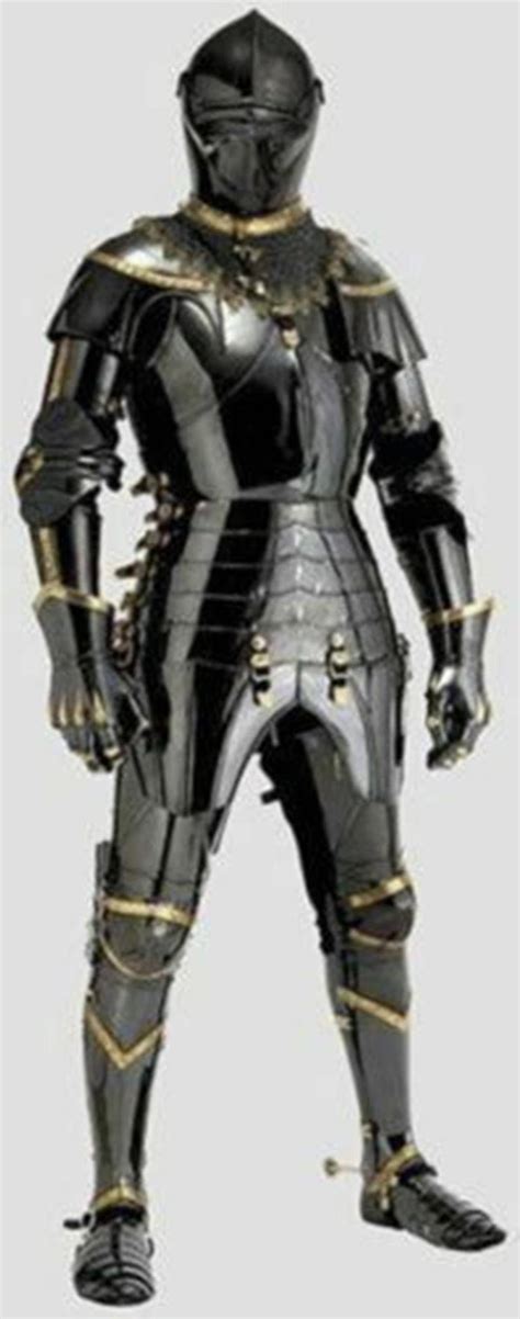 stainless steel medieval knight black suit  unique armor etsy