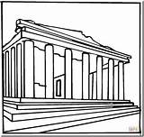 Parthenon Grecia Partenon Griechenland Kolorowanka Colorear Dibujos Atenas Monumentos Grecja Panthenon Kolorowanki Ausmalbild Colorare Disegni Panteon Laminas Artemide Elegante Druku sketch template