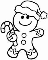 Gingerbread Coloring Pages Man Christmas Getdrawings sketch template