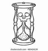 Hourglass Death sketch template