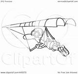 Cartoon Man Gliding Hang Outline Illustration Glider Royalty Rf Clip Drawing Toonaday Leishman Clipart Getdrawings Regarding Notes sketch template