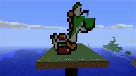 Minecraft Time Lapse Pixel Art Yoshi Youtube