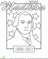 Madison James President Worksheet Color Read Presidents sketch template