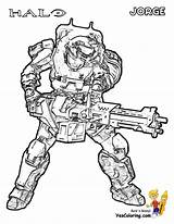 Halo Reach Coloring Jorge Pages Kids Book sketch template