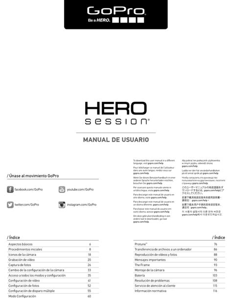 manual gopro hero session aplicacion movil control remoto