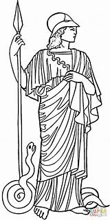 Athena Atenea Athene Zeus Atena Romano Romanos Imperio Ausmalbild Antiga Griega Griechische Esmirna Gods sketch template