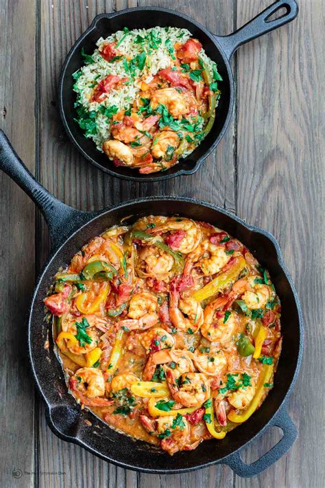 mediterranean style garlic shrimp recipe  bell peppers coronado
