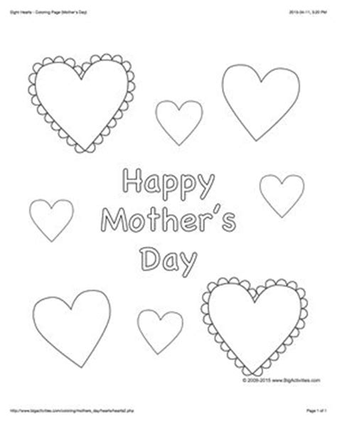 mothers day coloring page   picture  hearts  color heart