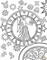 Coloring Zodiac Virgo Pages Sign Signs Para Printable Aries Signos Drawing Pintar Imprimir Colorir Star Book Desenhos Chakras Patchwork Adultos sketch template