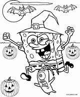 Coloring Spongebob Halloween Pages Popular sketch template