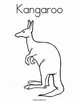 Kangaroo Coloring Australien Kostenlos sketch template